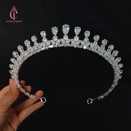 Roseanne zircon crown  - Mahkota Pengantin zircon Viral - Aurel Crown
