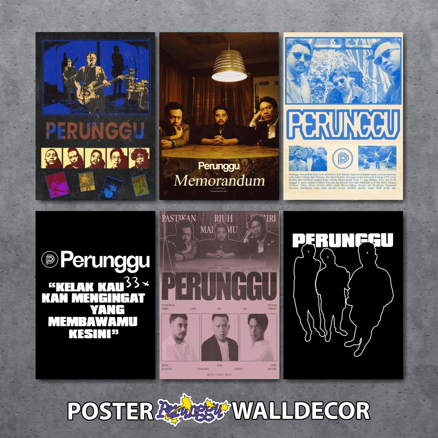 SyndicateMusicMerch Hiasan kamar cowok Poster dinding band PERUNGGU | HIASAN PAJANGAN DINDING KAMAR 