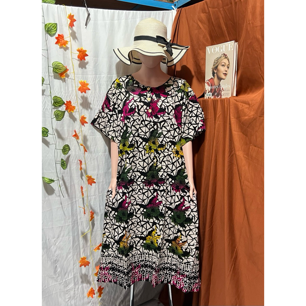 Daster Batik Primadona Cetak Super Jumbo 5L Daster Primadona Cetak Super Jumbo LD 150cm