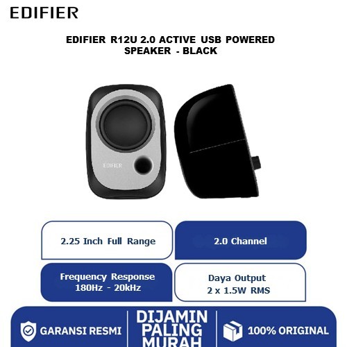 Edifier R12U 2.0 Active Usb Powered Speaker - Black
