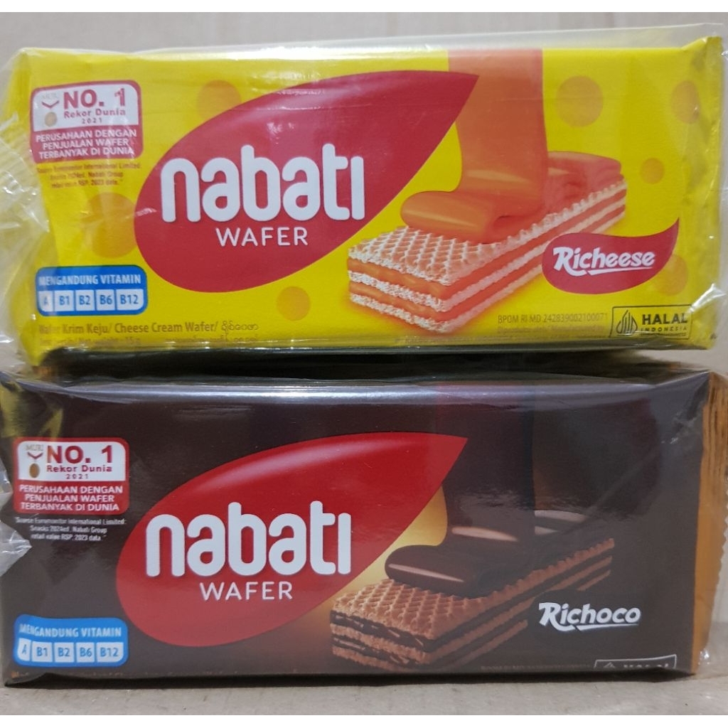 nabati wafer renceng wafer nabati keju coklat 15 gr