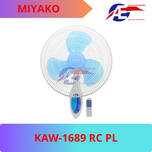 Kipas Miyako KAW-1689 RC PL | Kipas Dinding Remote