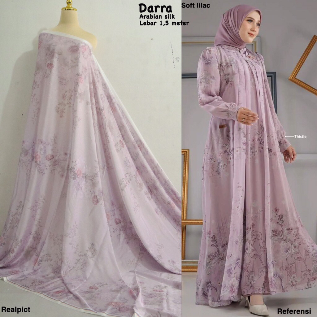 Kain arabian silk motif darra // per setengah meter // banyak motif // kain gamis // kain meteran //