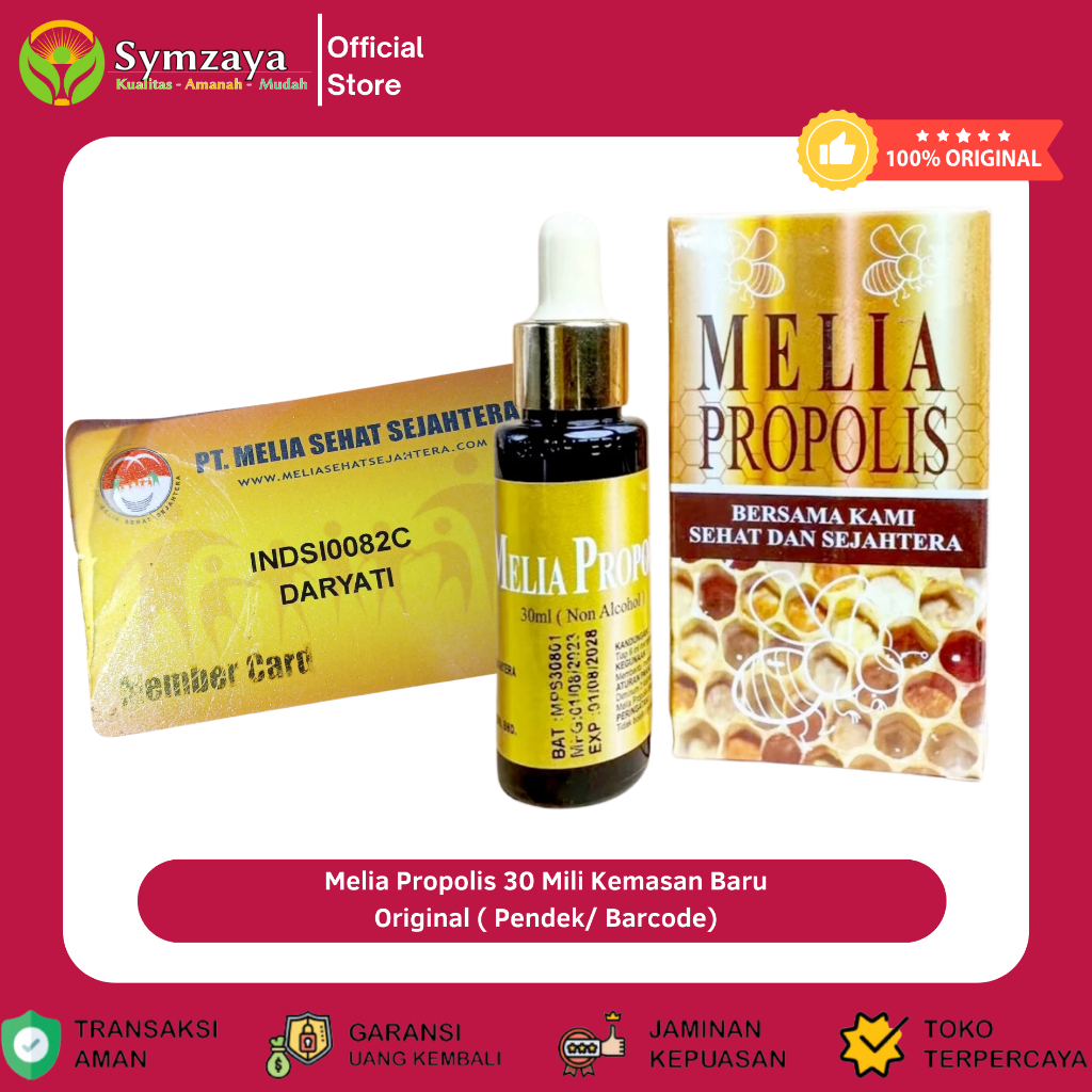 Melia Propolis - Propolis Melia Sehat Sejahtera 30 Ml Mili Kemasan Baru Barcode Ori Asli Murah