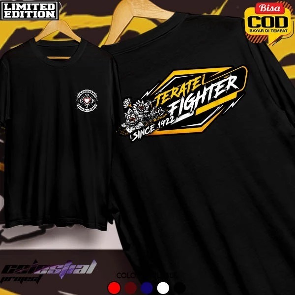 KAOS TERATE FIGHTER KAOS DISTRO TERATE FIGHTER PRIA WANITA