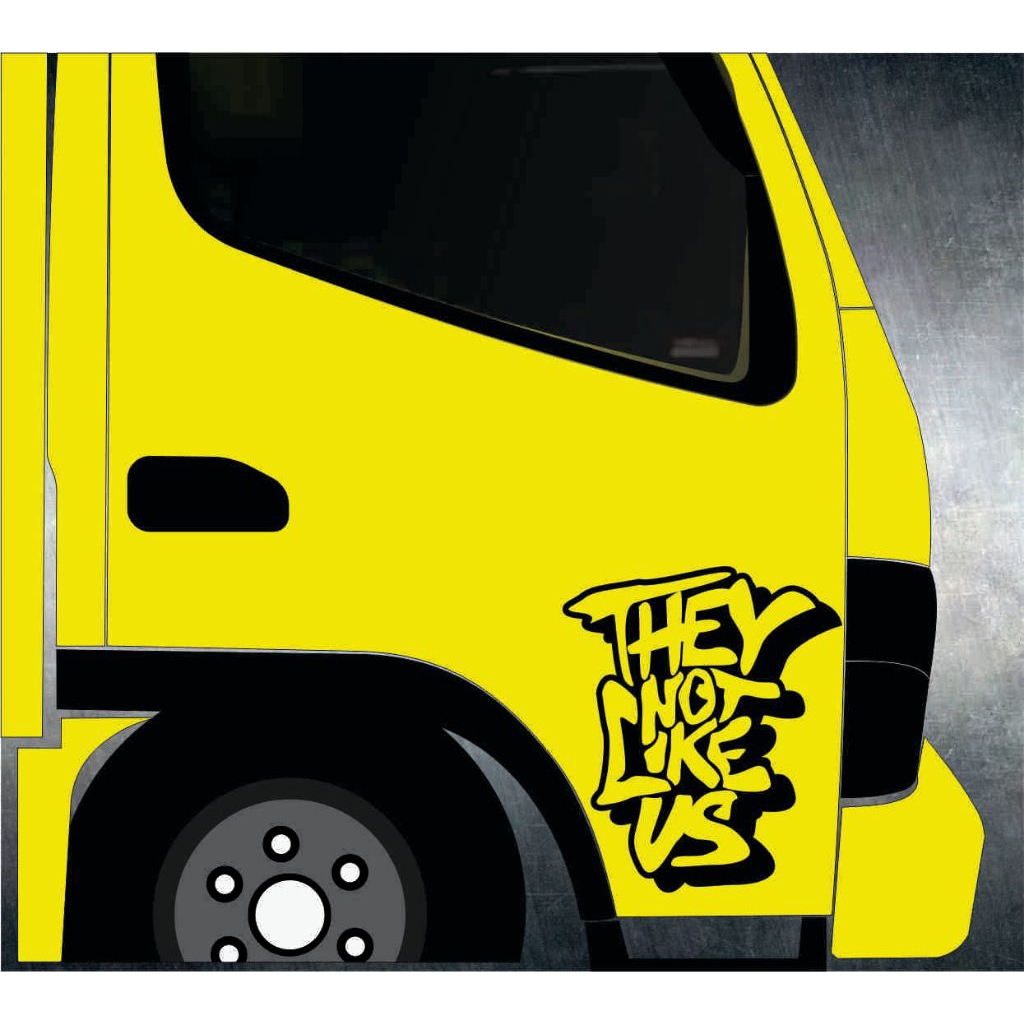 stiker sticker pintu samping mobil truk truck Canter code 24.