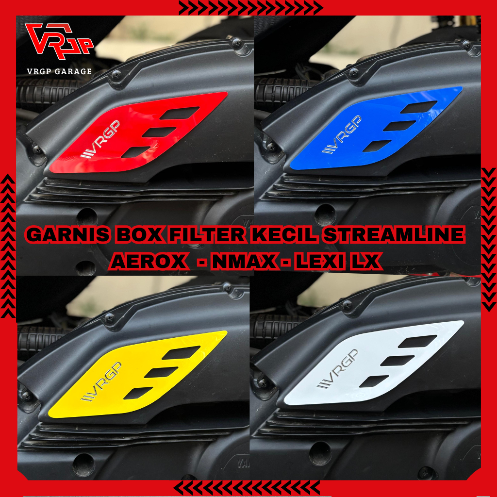 VRGP Garnis Box Filter Kecil Streamline Aerox - Nmax - Lexi Lx 155 - Cover Box Filter Aerox-Nmax