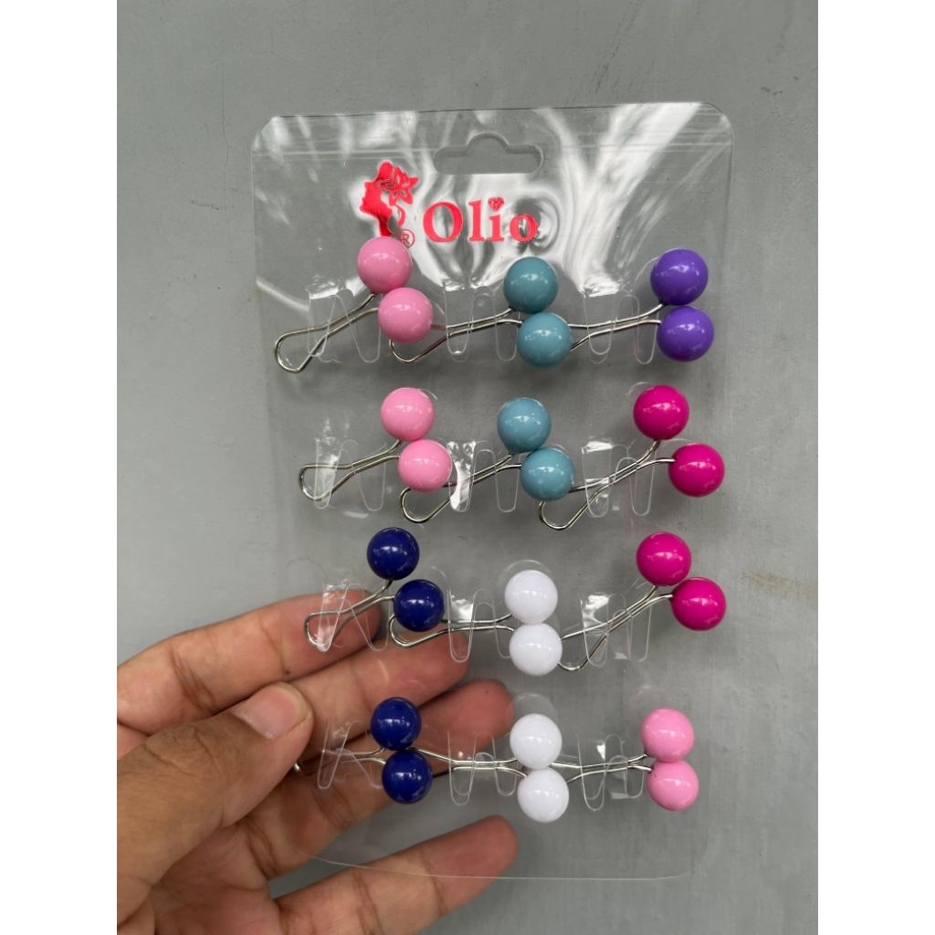 12 pcs jepit turky jepit kerudung mutiara  jepit Bros hijab