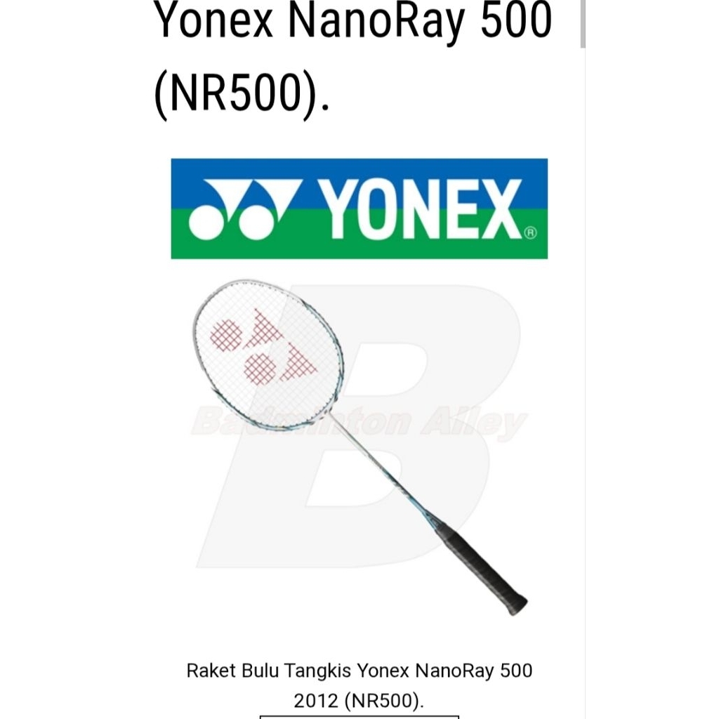 YONEX NANORAY 500 KUALITAS PRODUK ORIGINAL JAPAN