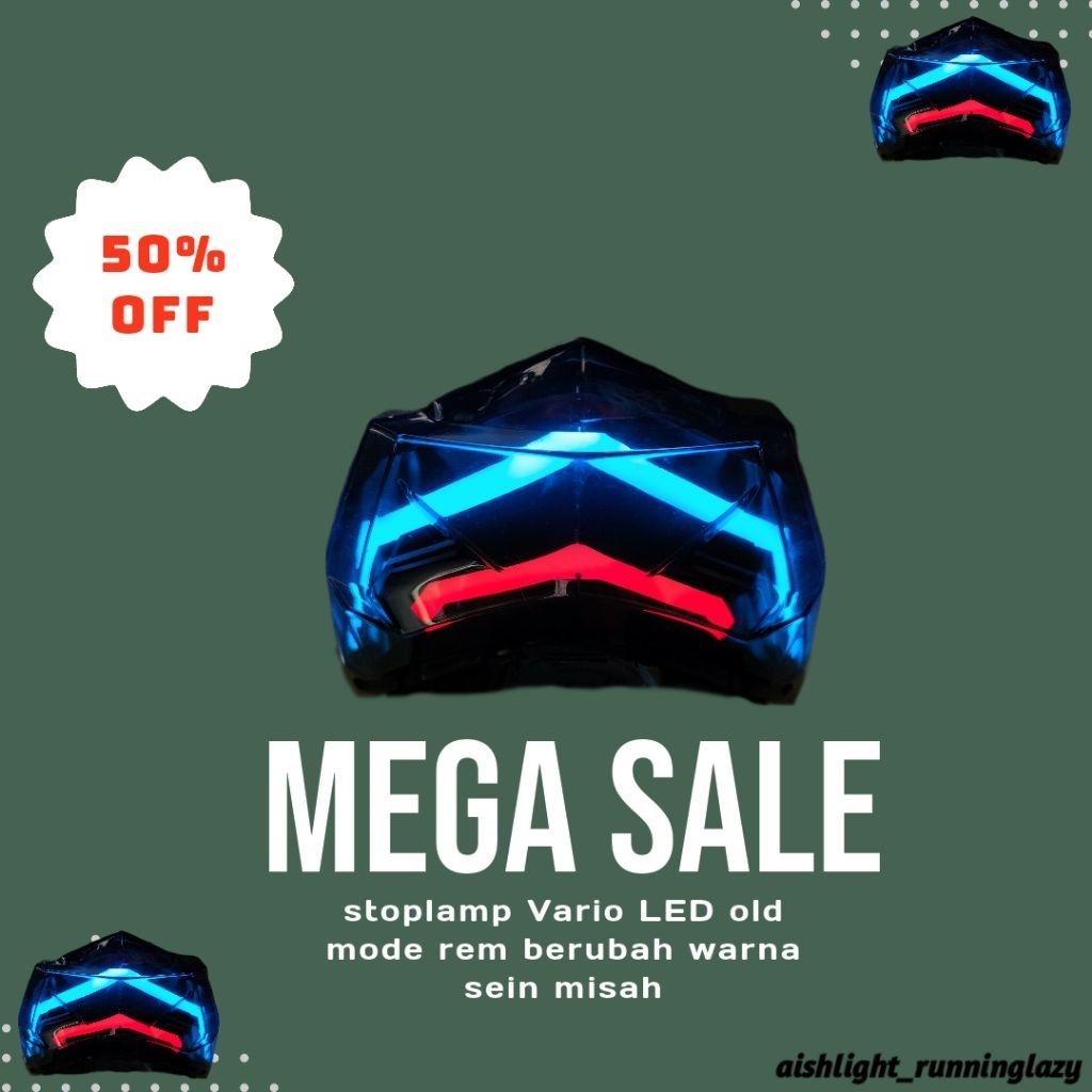 FULLSET stoplamp Vario led old lazy || stoplamp Vario125-150 led old custom lazy || stoplamp Vario 1