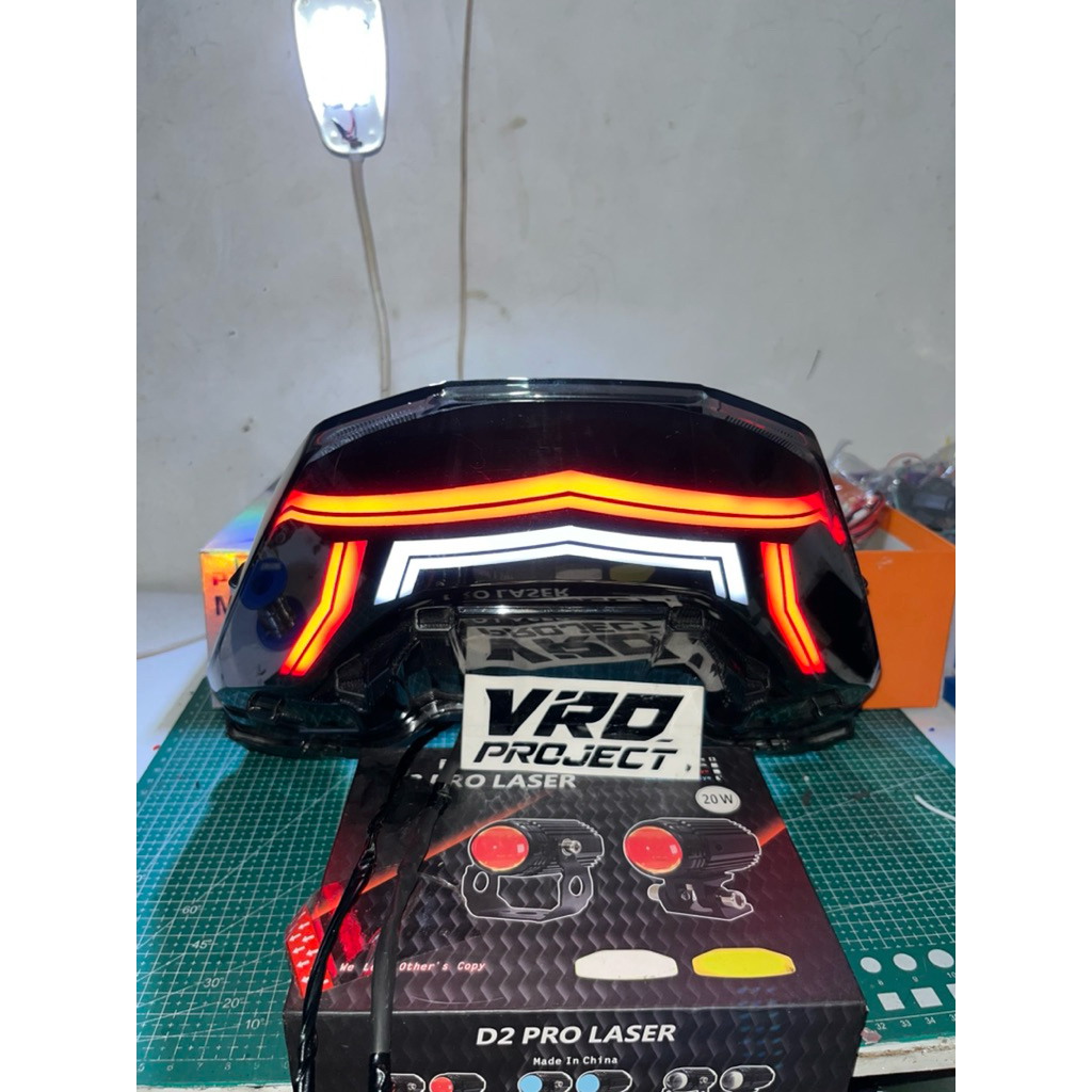 Stoplamp Custom PCX 160 RGB 210 Mode Bluetooth Fullset PNP