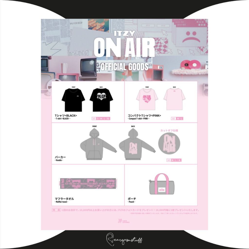ITZY X TWINZY LET'S FLY ON AIR JAPAN POP UP STORE OFFICIAL MERCHANDISE / MERCH / MD