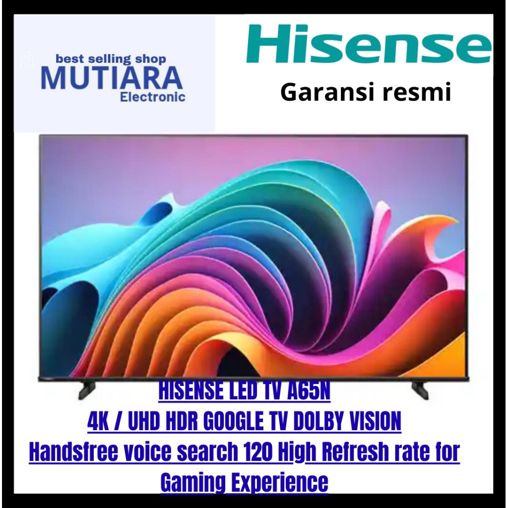 HISENSE 50A65N 4K GOOGLE TV 50 inch