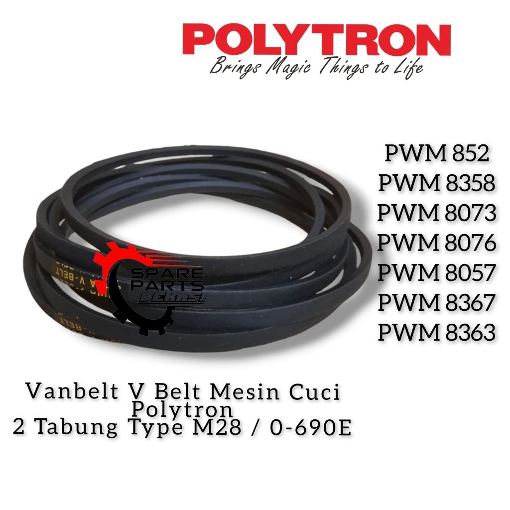 Vanbelt / V Belt / Fanbelt Mesin Cuci Polytron PWM852 8359 8073 8076 8057 8367 8363 -VBelt Mesin Cuc