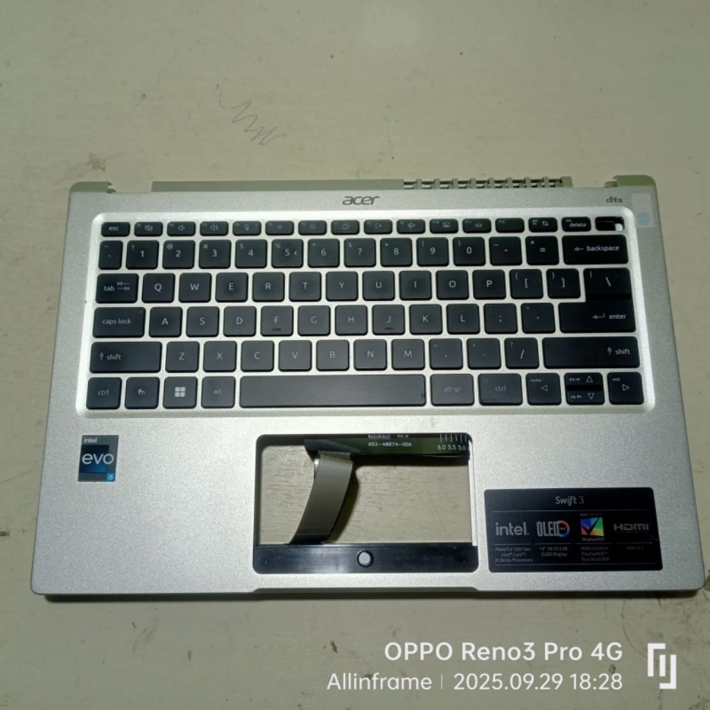 Frame + Keyboard laptop Acer Swift Go (SFG14-71) ORIGINAL CABUTAN