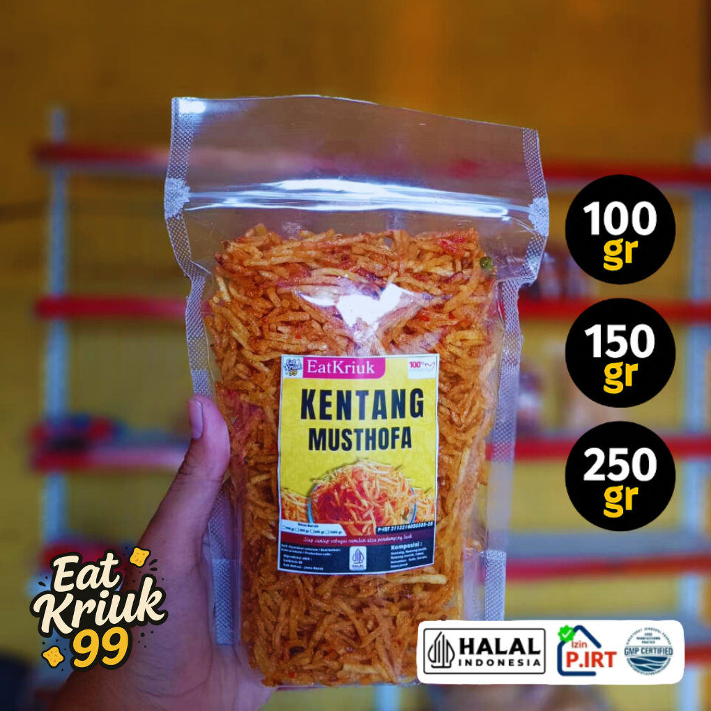Kering kentang musthofa renyah gurih | camilan kering original & pedas manis
