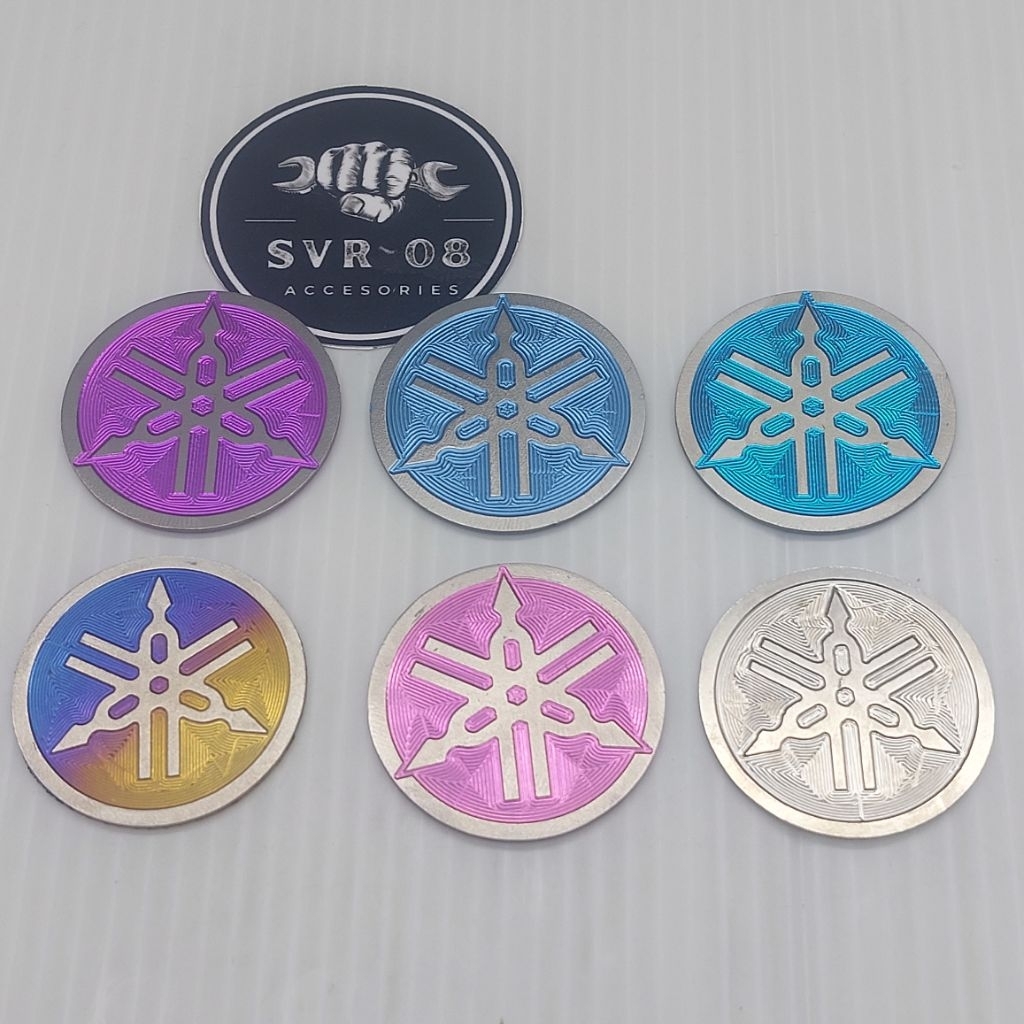 EMBLEM LOGO YAMAHA GARPUTALA RX KING VIXION BYSON JUPITER Z NOUVO ORIGINAL TITANIUM VIETNAM