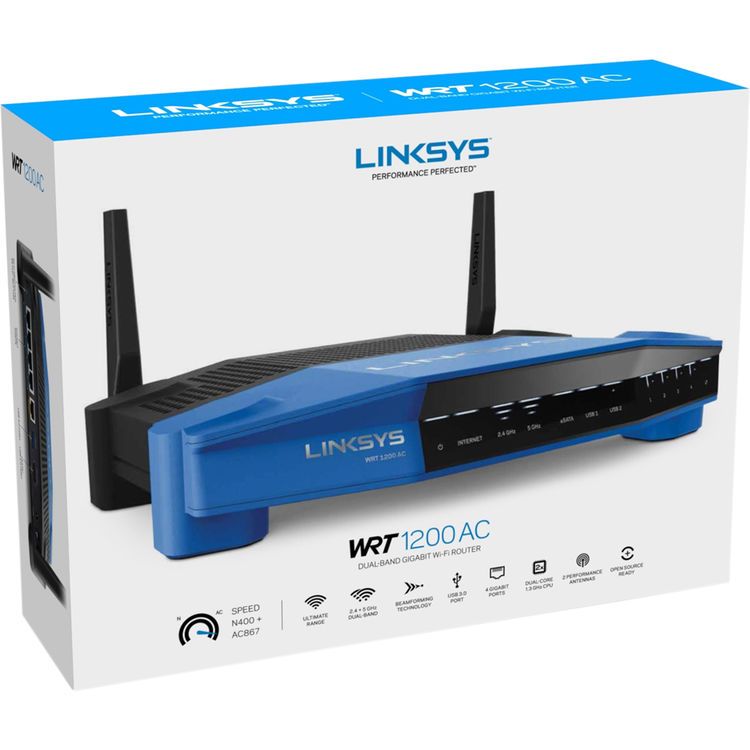 Linksys WRT1200AC Dual-Band Wireless AC1200 Gigabit Router OpenWrt Load Balance Autologin WMS Wifi.i