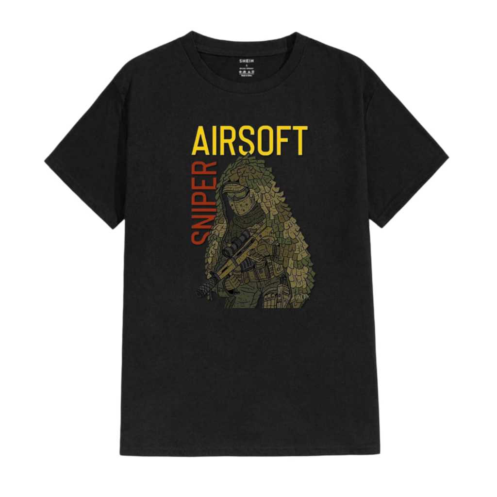 Kaos Tactical Army SNIPER AIRSOFT Katun Lengan Pendek Sablon DTF - Desain Militer Keren