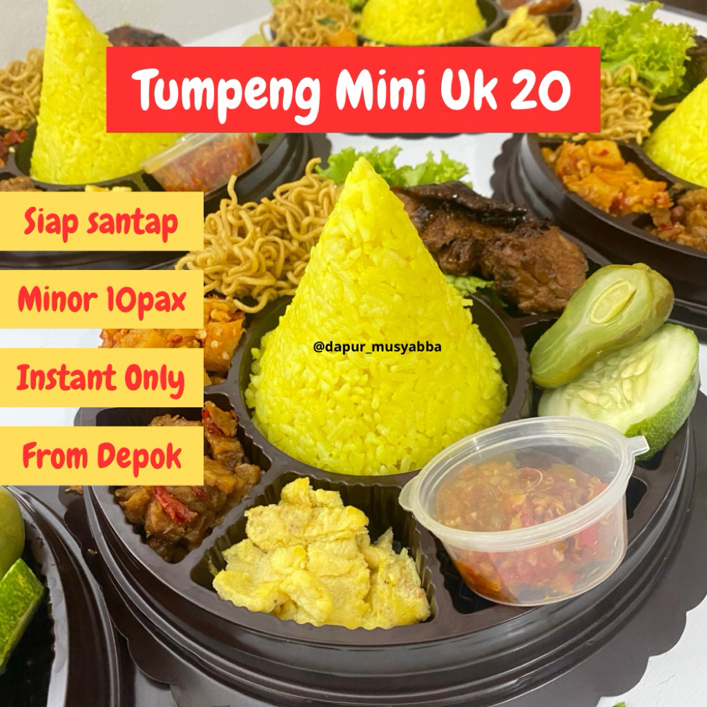 Tumpeng Mini Siap Santap Nasi Kuning Rice Bowl Ulang Tahun Hammpers Instant Only Depok