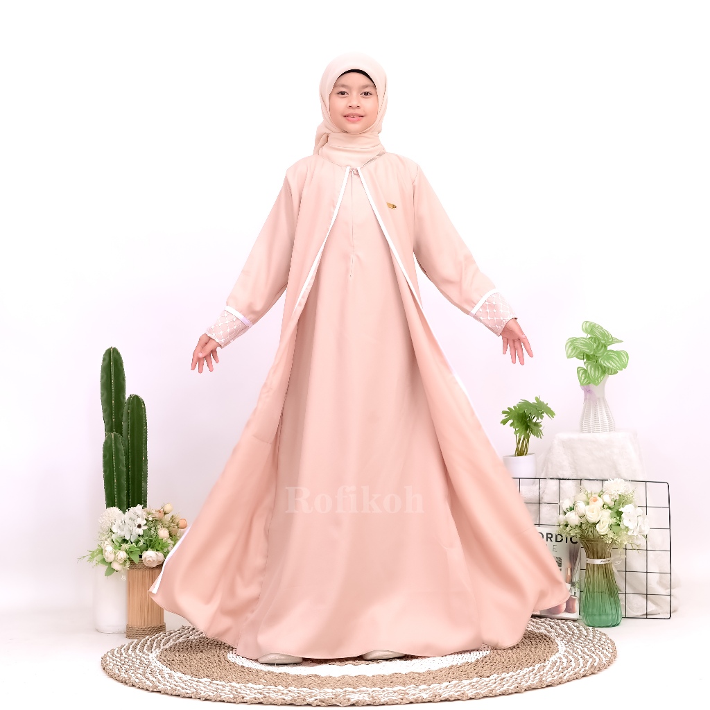 Abaya  Anak dan Remaja Perempuan / Set Abaya Anak / Set Abaya Remaja / Set Abaya  Anak Remaja