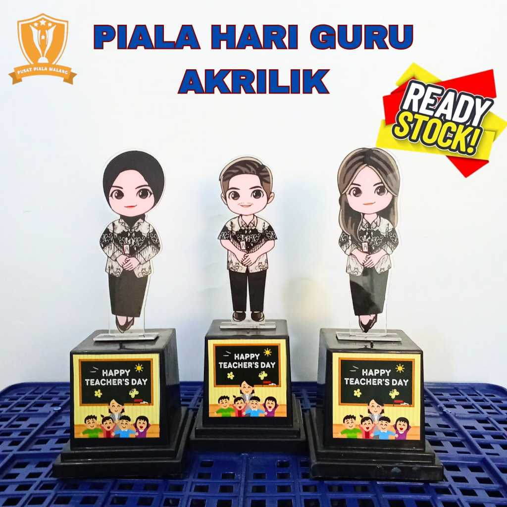 Piala Hari Guru | Batik PGRI | Hadiah Hari Guru Plakat Guru Plakat Hari Guru | Piala Akrilik Model K