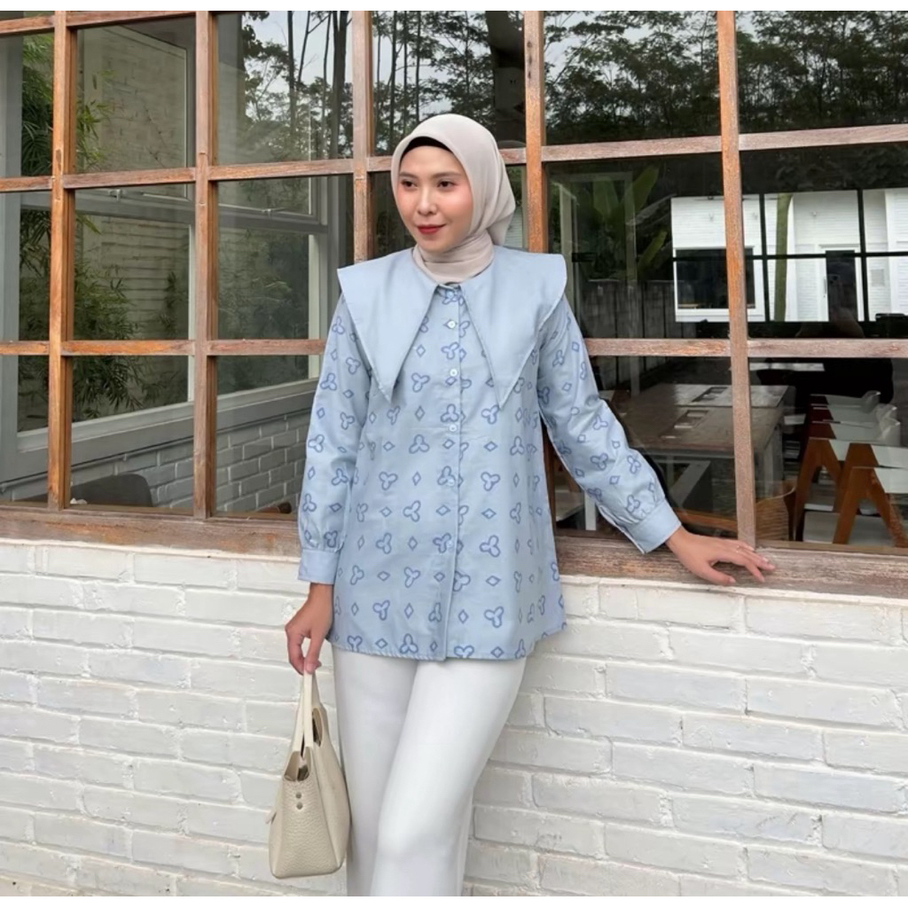 BATIK BLOUSE WANITA KANTORAN MODERN