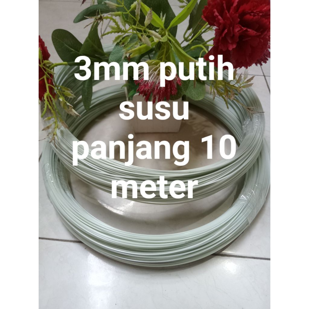 fiber putih susu/fiber layangan/fiber sangkar burung/fiber 3mm 3,5mm/fiber 5meter 10meter