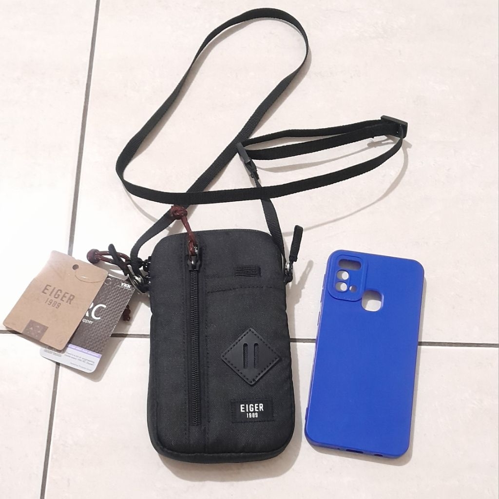 POUCH / TAS HP HAND PHONE SMART PHONE EIGER X-SCAWBY VERTICAL. BLACK. ORIGINAL. BARU