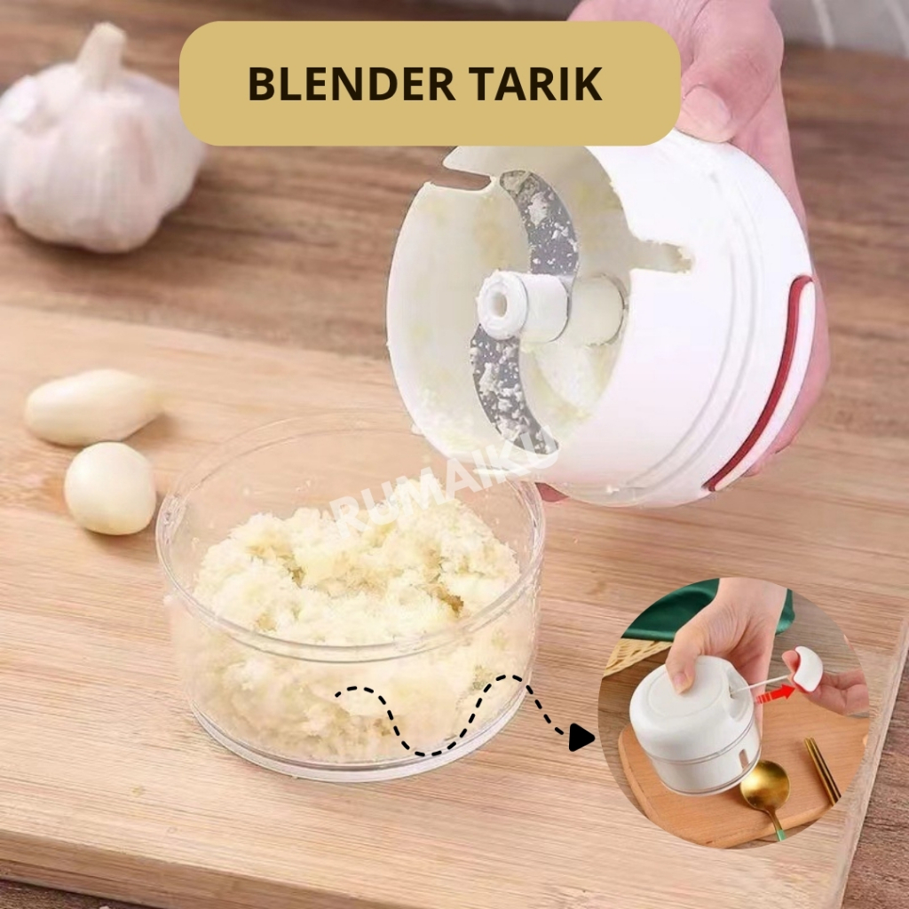 Blender Tarik Mini Pencacah Bumbu /   Blender Tarik Serbaguna / Chopper Mini Tarik  Tanpa Listrik