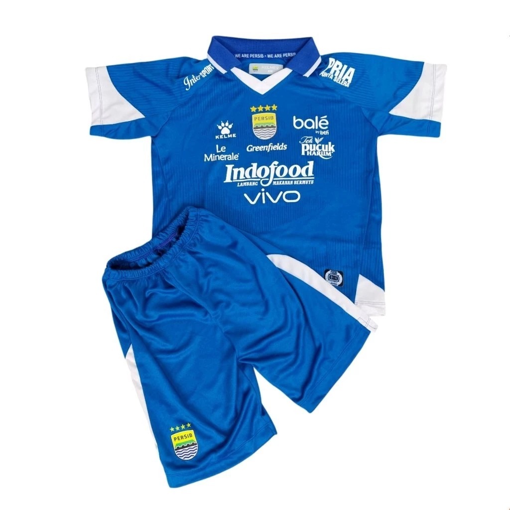 PREMIUM SETELAN BAJU BOLA JERSEY PERSIB HOME ANAK KIDS 2025 2026 GRADE ORI
