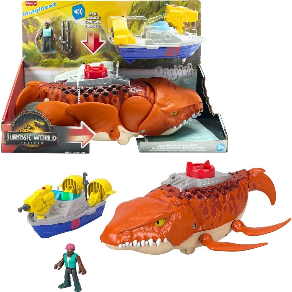 Fisher-Price Imaginext Mosasaurus Toy With Figure