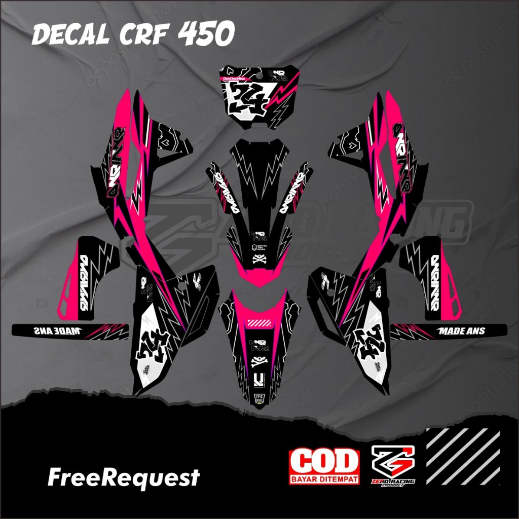 DECAL CRF 450 DECAL CRF 450 FULL BODY BISA REQUEST FULL BODY DECAL CRF 450