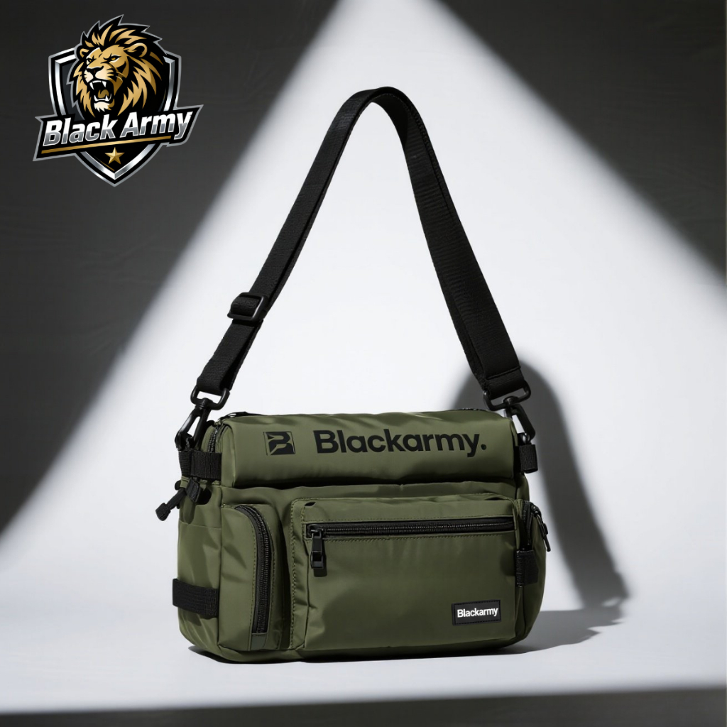 Black Army Tas Selempang Waterproof Untuk Touring