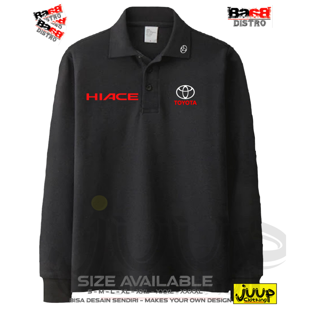 POLOSHIRT KAOS BAJU POLO LENGAN PANJANG TOYOTA HIACE