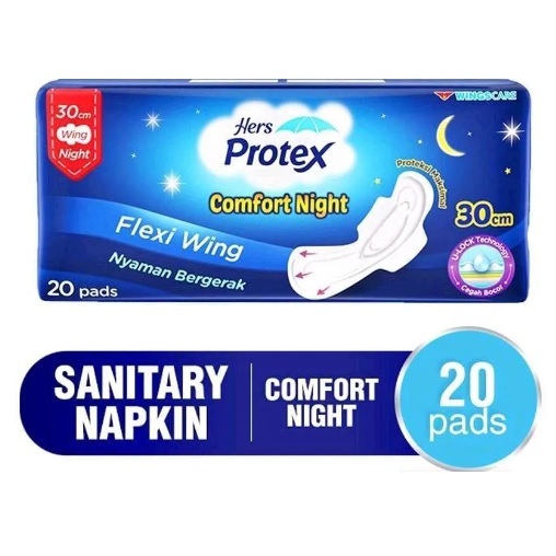 Hers Protex Pembalut Wanita Wing Malam 30 cm 20 pcs