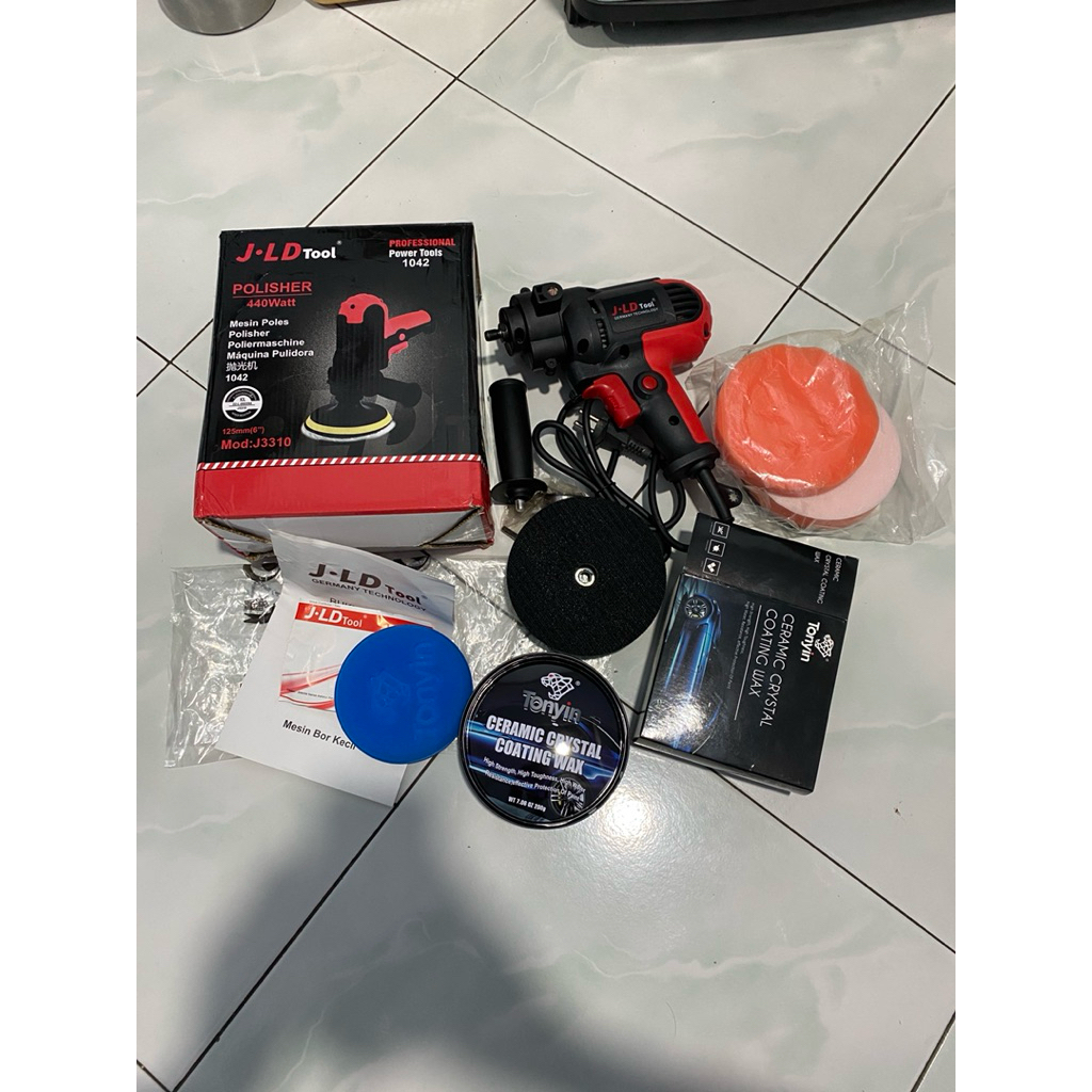 mesin poles bor + coating wax