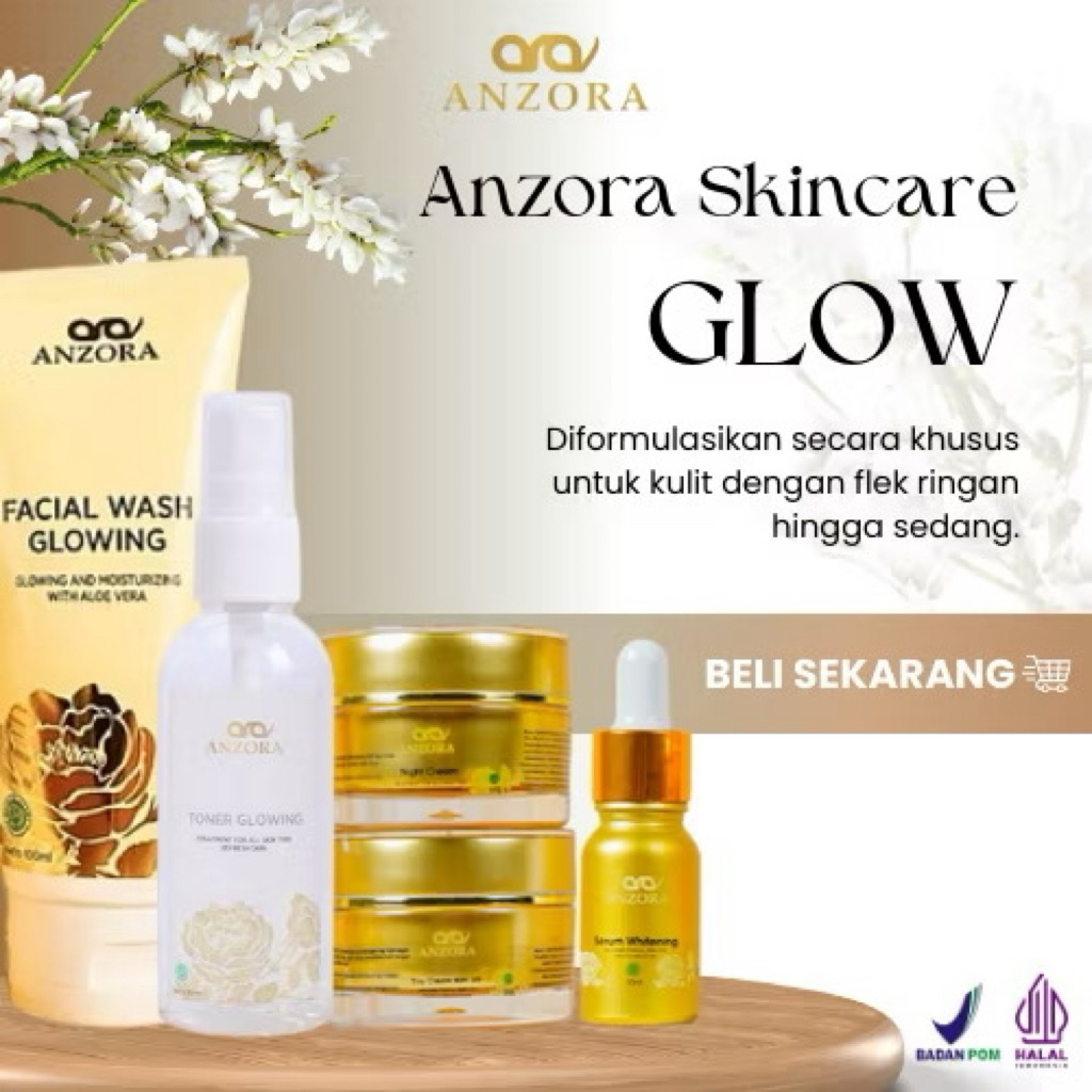 ANZORA SKINCARE PAKET GLOW KLINIK dan ACNE
