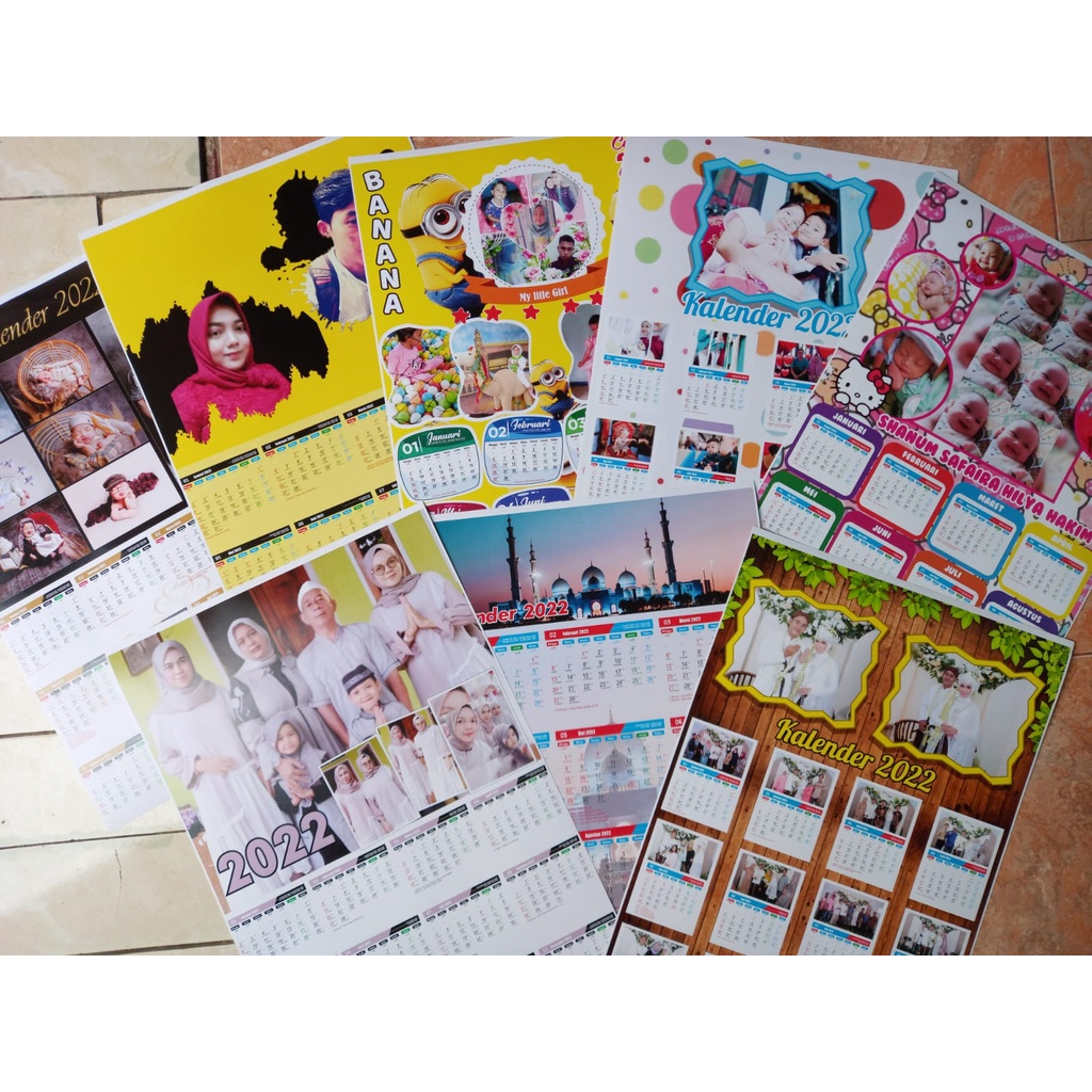 [COD] KALENDER DINDING POSTER 2022 KARAKTER UNICORN CUSTOM FOTO & NAMA MURAH CETAK CEPAT