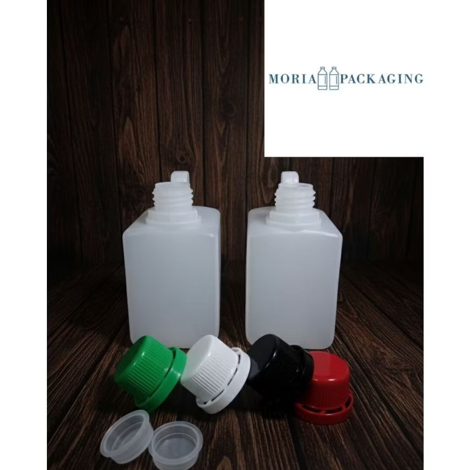 Jerigen Kotak 500ml Putih Transparan / Jerigen Minyak / Jerigen Madu Tutup Segel