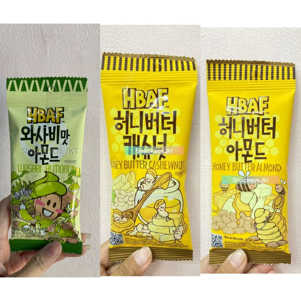 [30gr] HBAF TOMS HONEY BUTTER ALMOND / HONEY BUTTER CASHEWNUT / WASABI ALMOND
