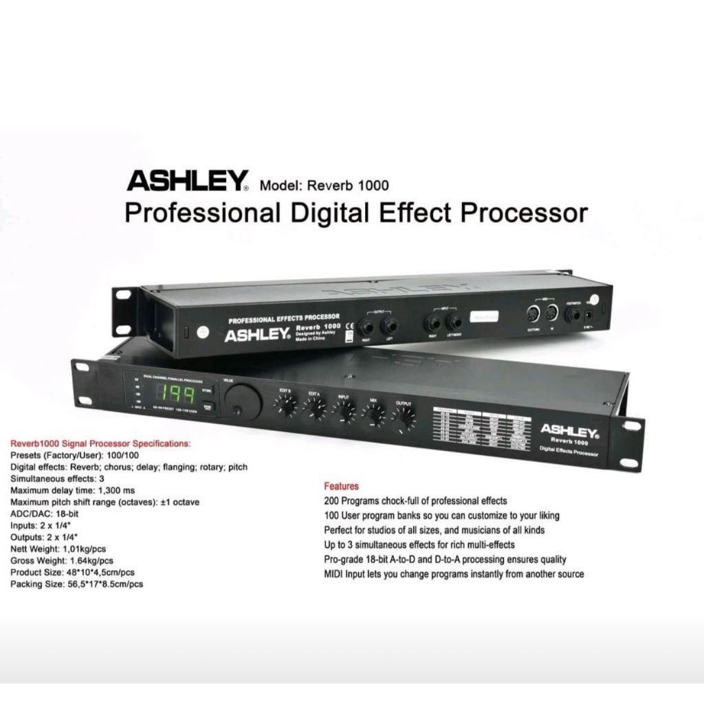 Effect Vokal Ashley Reverb 1000 Original effect