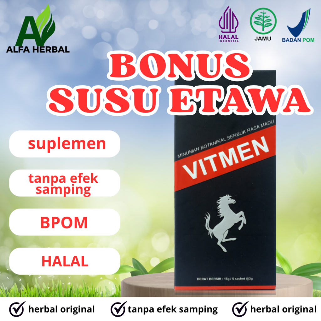 VITMEN PENUNJANG PERFORMA BPOM ORIGINAL ISI 5  ORIGINAL TAHAN LAMA