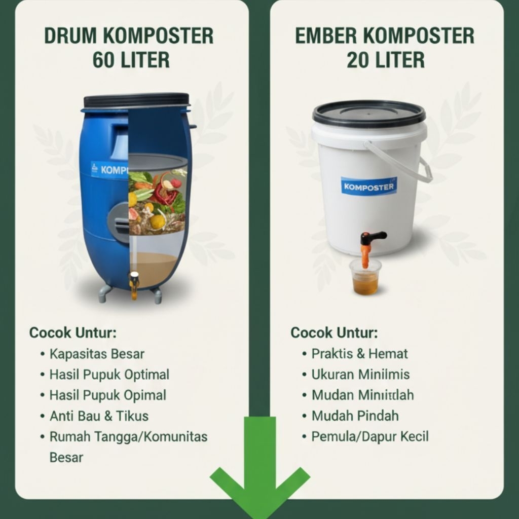 komposter sampah basah, komposter sampah rumah tangga.