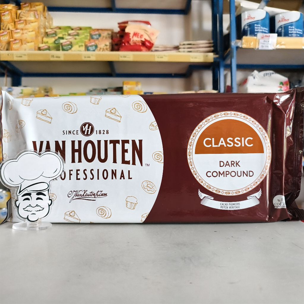 Van Houten Dark Compound 1Kg / Dark Coklat VanHouten / Coklat Batang Van Houten