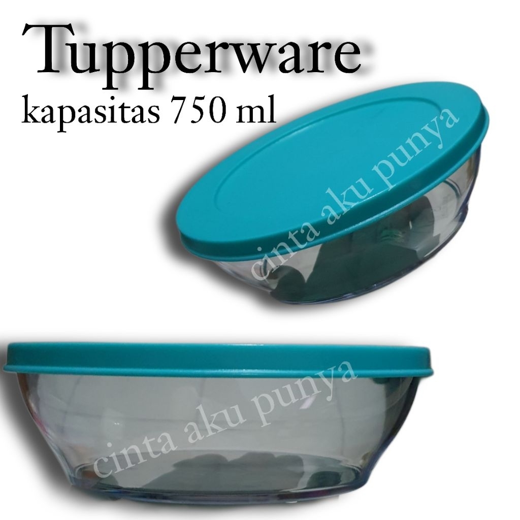 Tupperware Bowl Kristal Bening tutup Tosca 750 ml