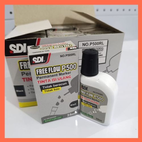 Refill Tinta Spidol Permanent Sdi P500RL HITAM 35ML