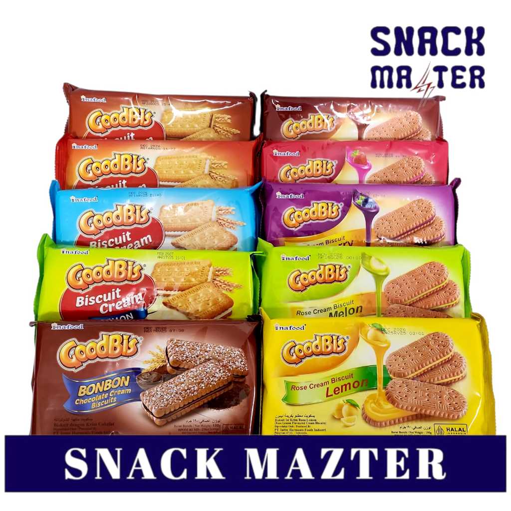 Inafood Goodbis Biskuit Cream BAG - Netto 190gr x 7 Pack