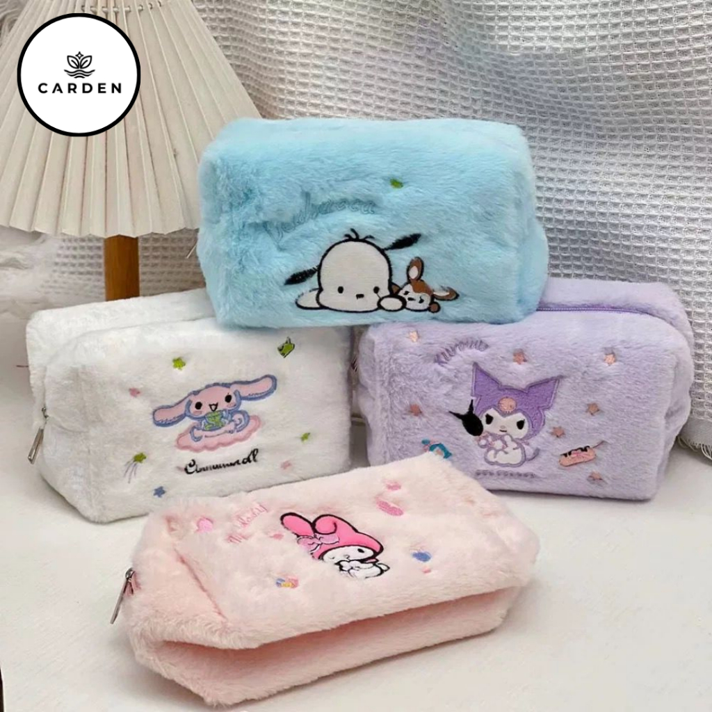 KOTAK PENSIL SANRIO TEMPAT PENSIL KAIN SANRIO KUROMI PURIN KOTAK PENSIL CINNAMOROLL KAIN PLUSHY