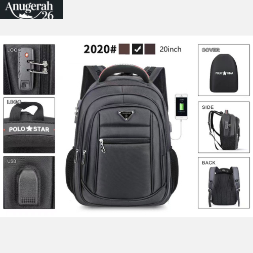Tas Polo Star Tas Ransel Backpack Pria Kantor Sekolah Formal Terbaru